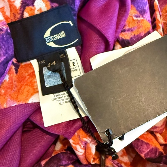 ROBERTO CAVALLI Just Cavalli Silk Floral Print Dress Size 44 (L) - Picture 9 of 14